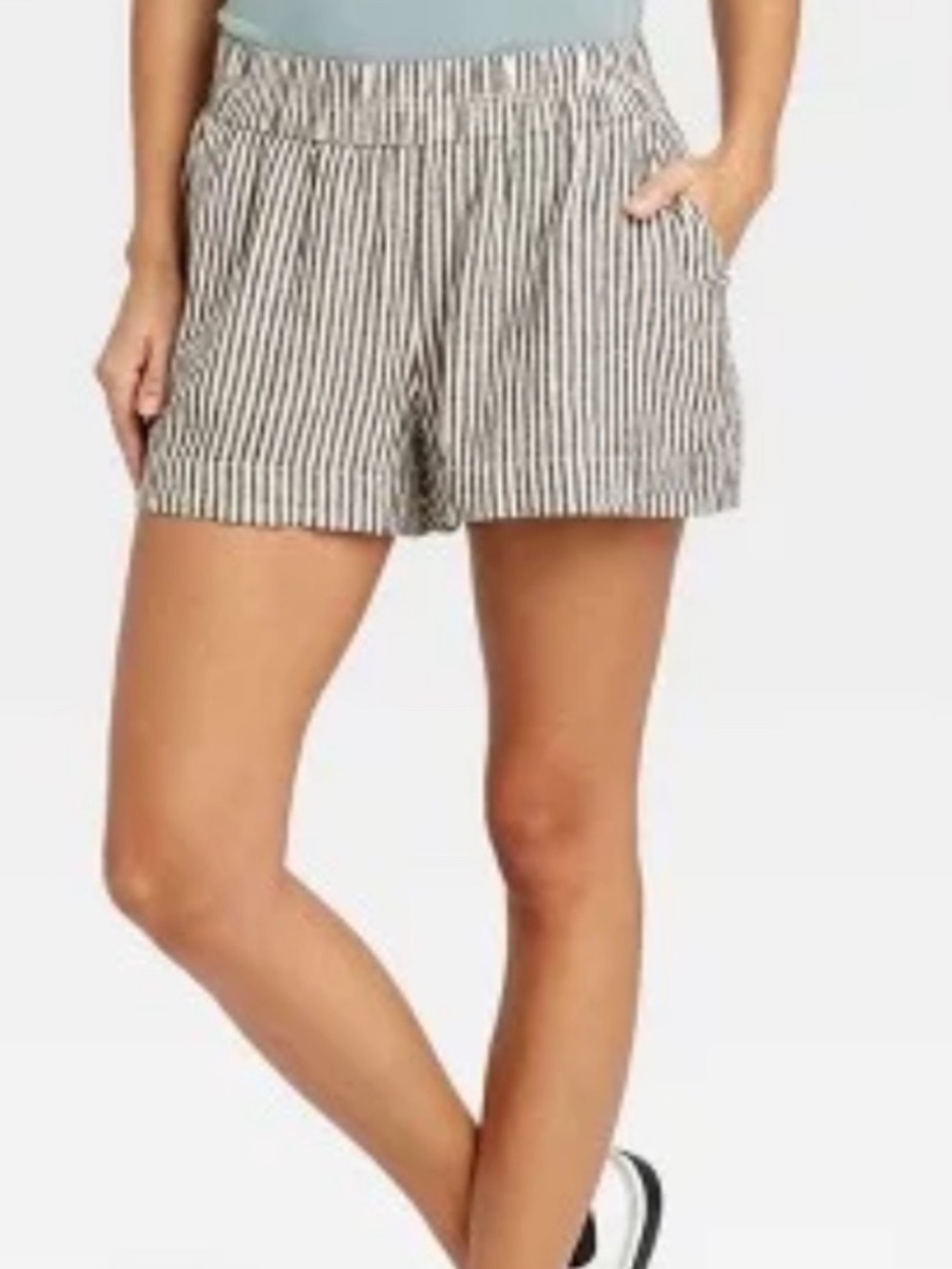 A New Day Target High-Waist Black & White Striped Women’s Shorts